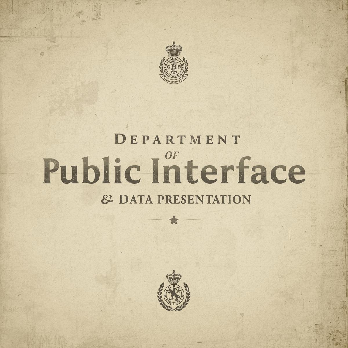 Department of Public Interface & Data Presentation seal